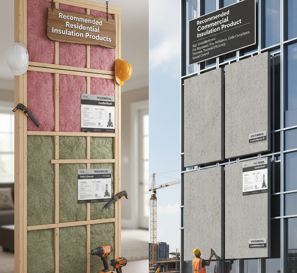 How to Choose the Right Insulation for Your Project: Residential vs. Commercial