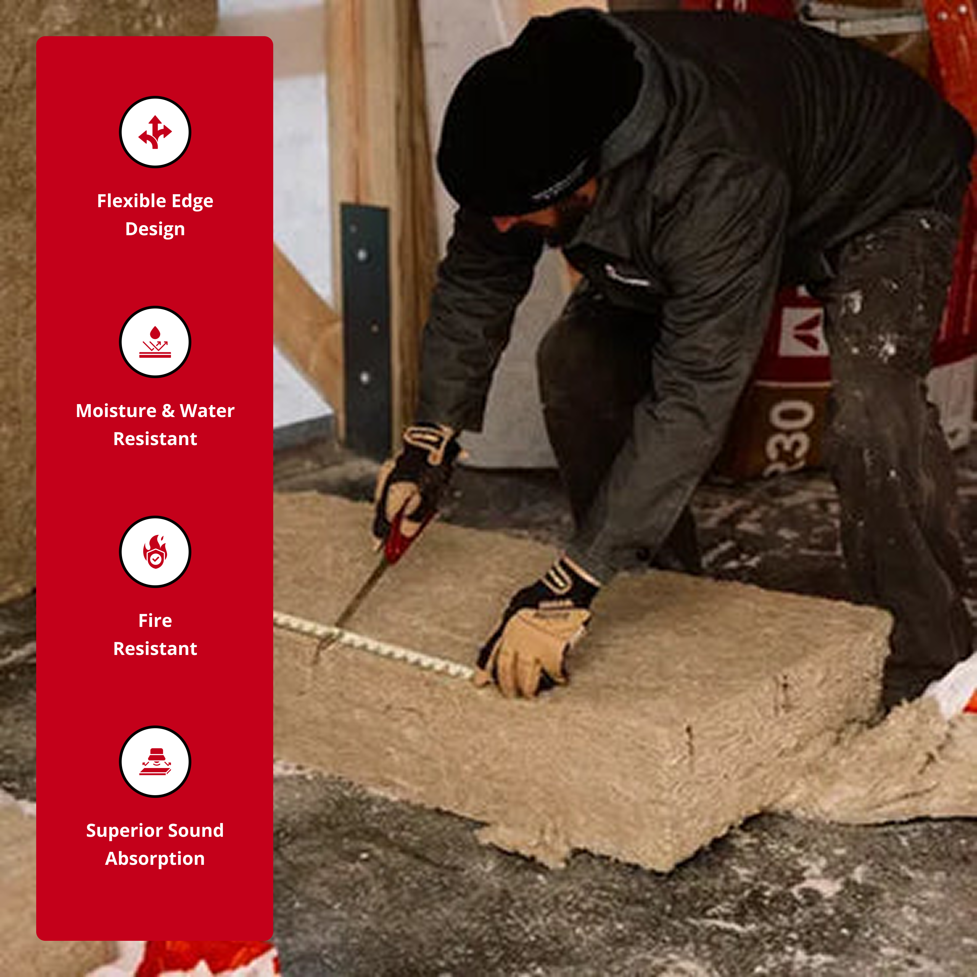 ROCKWOOL RXCB301525 COMFORTBATT R30 7-1/4 in. x 15-1/4 in. x 47 in. (29.86 SQFT)