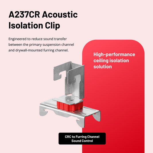 Resilmount® A237CR Cold Rolled Channel to Furring Channel Sound Isolation Clips
