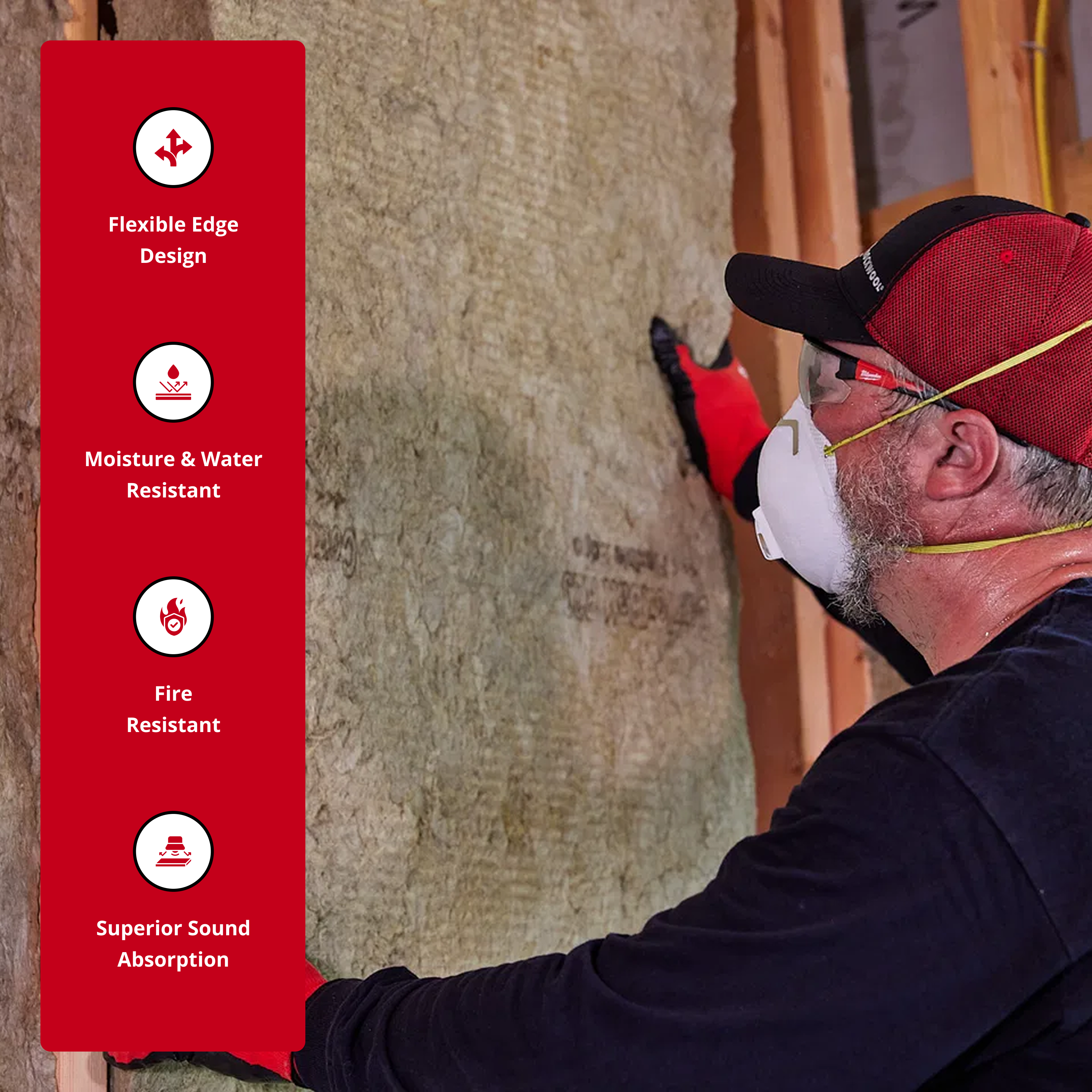 ROCKWOOL RXCB3023 COMFORT BATT R30 7-1/4 in. X 23 in. X 47 in (30.03 SQFT)