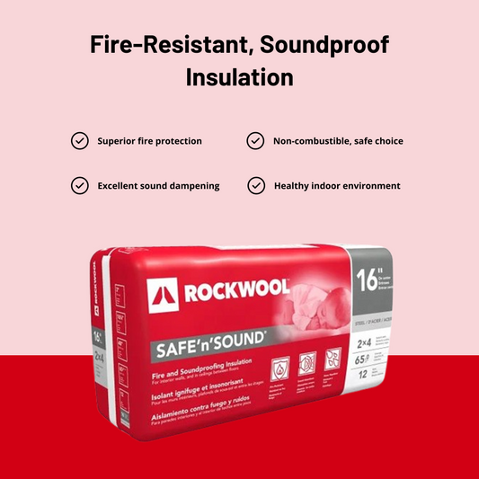 ROCKWOOL® RXSS31625 SAFE 'N' SOUND 3 in. X 16-1/4 in X 48 in  (65 SQFT)