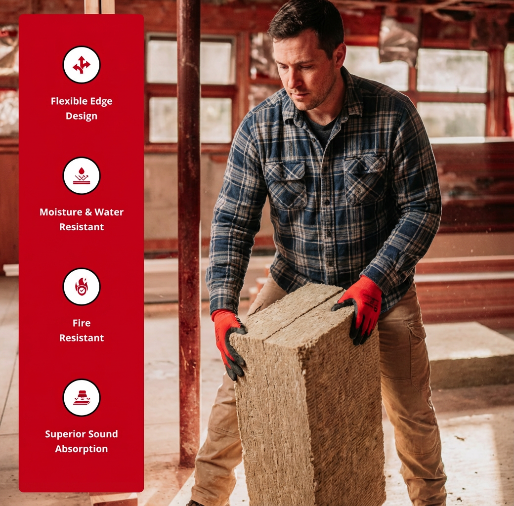 ROCKWOOL® RXCB351525 COMFORTBATT R15 3.5 In. X 15.25 In. X 47 In. (59.73 SQFT)